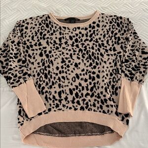Ellison Leopard Print Sweater - Black and Cream